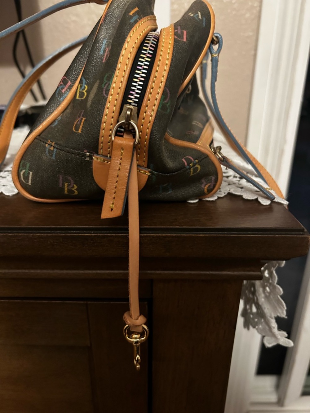Dooney & Bourke Multicolor Monogram Shoulder Bag - Picture 4 of 4